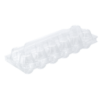 กล่องพลาสติกฝาพับใส่ไข่ไก่ 10 ฟอง ขนาด 10.7×26.0x6.8 ซม. – 10 Cavity Eggs