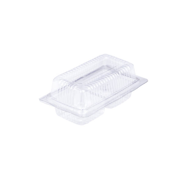 กล่องพลาสติกฝาพับ ขนาด 5.9×11.2×5.5 ซม. 2Cavity PET