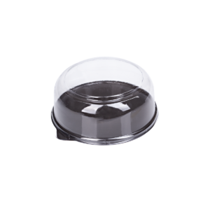 บรรจุภัณฑ์ถาดสีน้ำตาล และฝา เหมาะสำหรับใส่เบเกอรี่ และขนมต่าง ๆ ขนาด 11.3x4.2 ซม. - E114