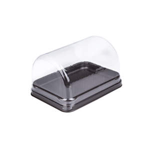 บรรจุภัณฑ์ถาดสีน้ำตาลและฝา เหมาะสำหรับใส่เบเกอรี่ และขนมต่างๆ ขนาด 7.5x10.6x6.5 ซม. - E89