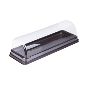 บรรจุภัณฑ์ถาดและฝา เหมาะสำหรับใส่เบเกอรี่ และขนมทั่วไป ขนาด 8.2x22.0x6.7 ซม. - Away Long