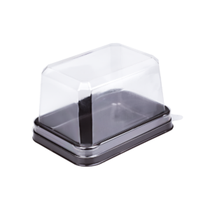 บรรจุภัณฑ์ถาดและฝา เหมาะสำหรับใส่เบเกอรี่ และขนมทั่วไป ขนาด 8.1x11.4x6.5 ซม. - Away Short High