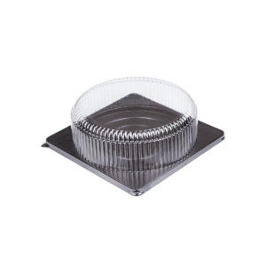 บรรจุภัณฑ์ฐานเหลี่ยมสีน้ำตาลและฝา เหมาะสำหรับใส่เค้กทรงกลมขนาด 1 ปอนด์ - Cake 1 Pound