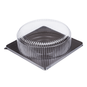 บรรจุภัณฑ์ฐานเหลี่ยมสีน้ำตาลและฝา เหมาะสำหรับใส่เค้กทรงกลมขนาด 3 ปอนด์ - Cake 3 Pound