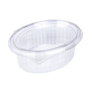 กล่องพับทรงวงรี ขนาด 12.5x16.4x6.3 ซม. Salad Oval Large