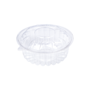 กล่องสลัดทรงกลม ขนาด 12.9x7.1 ซม. Salad Round