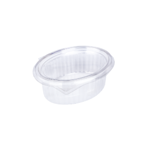 กล่องพับทรงวงรี ขนาด 12.7x8.9x4.0 ซม. Salad Oval Small