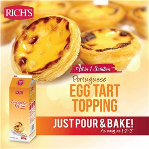 Rich’s Portuguese Egg Tart Topping ริชส์ โปรตุเกส เอ็ก ทาร์ต ทอปปิ้ง (น้ำทาร์ตไข่) 907 g