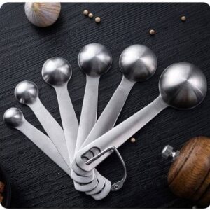 ชุดช้อนตวงสแตนเลส 6 ขนาด